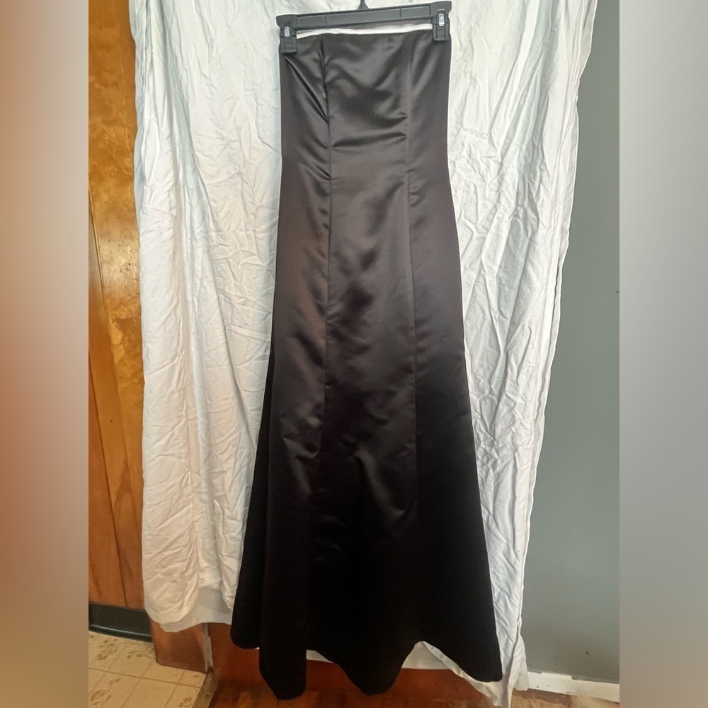 Jessica McClintock for gunne sax bow tie back black and white dress size 3/4